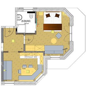 Appartement met een Slaapkamer